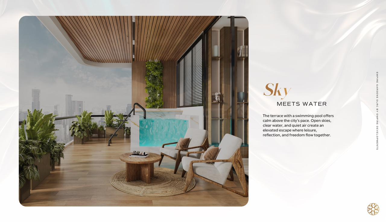 Empire Gardens DLRC – Spacious Apartments with Private Pools & 1% Monthly Plan