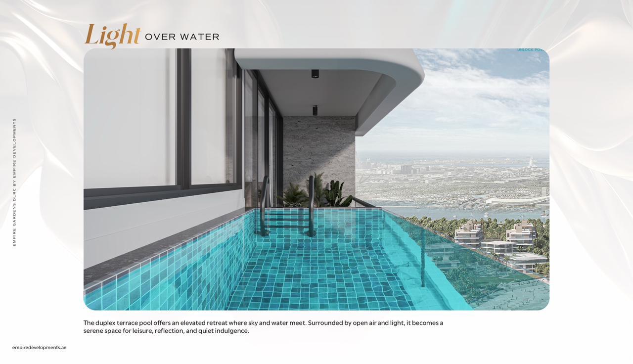 Empire Gardens DLRC – Spacious Apartments with Private Pools & 1% Monthly Plan